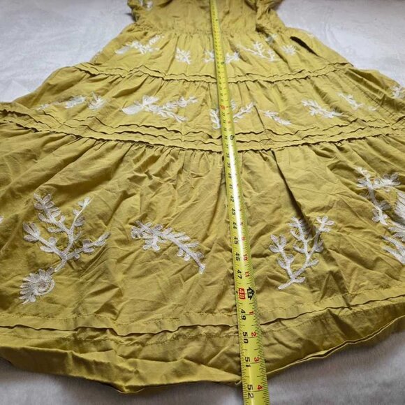 L By Anthropologie The Somerset printed maxi dress yellow embroidered flowers 3 - Picture 12 of 12